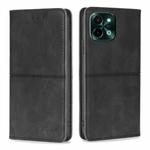 For vivo Y28 4G Cow Texture Magnetic Leather Phone Case(Black)