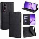 For vivo V50 Lite 5G Cow Texture Magnetic Leather Phone Case(Black)
