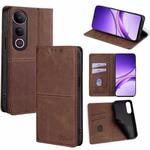 For vivo V50 Lite 5G Cow Texture Magnetic Leather Phone Case(Dark Brown)