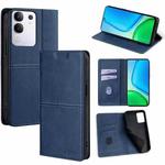 For vivo Y29 4G Global Cow Texture Magnetic Leather Phone Case(Blue)