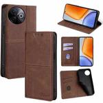 For vivo Y39 5G Global Cow Texture Magnetic Leather Phone Case(Dark Brown)
