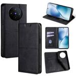 For vivo X200s 5G Cow Texture Magnetic Leather Phone Case(Black)