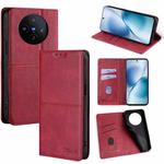 For vivo X200s 5G Cow Texture Magnetic Leather Phone Case(Red)