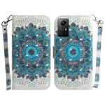 For Xiaomi Redmi Note 12S 3D Colored Horizontal Flip Leather Phone Case(Peacock Wreath)