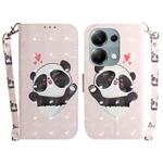 For Xiaomi Redmi Note 13 Pro 4G 3D Colored Horizontal Flip Leather Phone Case(Heart Panda)