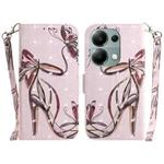 For Xiaomi Poco M6 Pro 4G 3D Colored Horizontal Flip Leather Phone Case(Butterfly High-heeled)