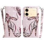 For Xiaomi Redmi Note 13R Pro 3D Colored Horizontal Flip Leather Phone Case(Butterfly High-heeled)