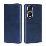 For Honor 90 5G Cow Texture Magnetic Leather Phone Case(Blue)