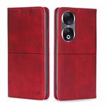 For Honor 90 5G Cow Texture Magnetic Leather Phone Case(Red)