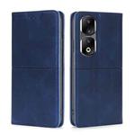 For Honor 90 Pro 5G Cow Texture Magnetic Leather Phone Case(Blue)