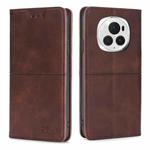 For Honor Magic6 Pro Cow Texture Magnetic Leather Phone Case(Dark Brown)