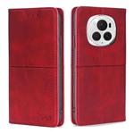 For Honor Magic6 Pro Cow Texture Magnetic Leather Phone Case(Red)