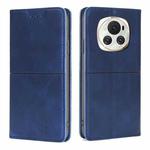 For Honor Magic6 Cow Texture Magnetic Leather Phone Case(Blue)