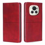 For Honor Magic6 Cow Texture Magnetic Leather Phone Case(Red)