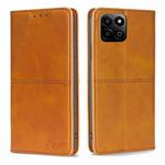 For Honor Play 60 Plus Cow Texture Magnetic Leather Phone Case(Light Brown)