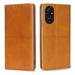 For Honor 200 5G Cow Texture Magnetic Leather Phone Case(Light Brown)