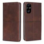 For Honor 200 Pro 5G Cow Texture Magnetic Leather Phone Case(Dark Brown)