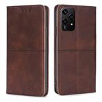 For Honor 200 Lite 5G Global Cow Texture Magnetic Leather Phone Case(Dark Brown)