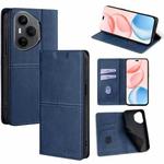 For Honor 400 Pro Global 160.8mm Cow Texture Magnetic Leather Phone Case(Blue)