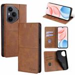 For Honor 400 Pro Global 160.8mm Cow Texture Magnetic Leather Phone Case(Light Brown)