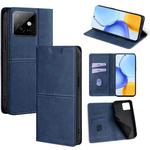 For Honor X60 GT 5G Cow Texture Magnetic Leather Phone Case(Blue)