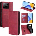 For Honor X60 GT 5G Cow Texture Magnetic Leather Phone Case(Red)