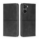 For ZTE Axon 40 Lite Cow Texture Magnetic Leather Phone Case(Black)