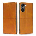 For ZTE Axon 40 Lite Cow Texture Magnetic Leather Phone Case(Light Brown)