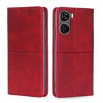 For ZTE Axon 40 Lite Cow Texture Magnetic Leather Phone Case(Red)