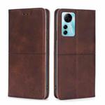 For ZTE Blabe V41 Smart 4G Cow Texture Magnetic Leather Phone Case(Dark Brown)