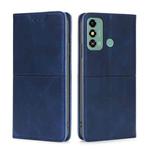 For ZTE Blade A53 4G Cow Texture Magnetic Leather Phone Case(Blue)