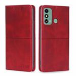 For ZTE Blade A53 4G Cow Texture Magnetic Leather Phone Case(Red)