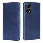 For ZTE Anshin Family Cow Texture Magnetic Leather Phone Case(Blue)