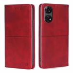 For ZTE Anshin Family Cow Texture Magnetic Leather Phone Case(Red)