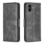 For Samsung Galaxy A05 Lambskin Texture Pure Color Flip Leather Phone Case(Black)