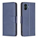 For Samsung Galaxy A05 Lambskin Texture Pure Color Flip Leather Phone Case(Blue)