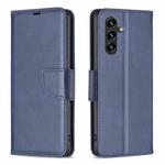 For Samsung Galaxy A05s Lambskin Texture Pure Color Flip Leather Phone Case(Blue)