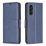 For Samsung Galaxy A15 Lambskin Texture Pure Color Flip Leather Phone Case(Blue)