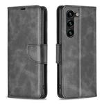 For Samsung Galaxy S24+ 5G Lambskin Texture Pure Color Flip Leather Phone Case(Black)