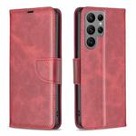 For Samsung Galaxy S24 Ultra 5G Lambskin Texture Pure Color Flip Leather Phone Case(Red)