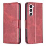 For Samsung Galaxy S24 5G Lambskin Texture Pure Color Flip Leather Phone Case(Red)