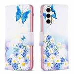 For Samsung Galaxy S23 FE 5G Colored Drawing Pattern Leather Phone Case(Butterfly Love)