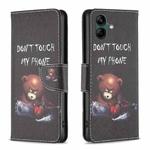 For Samsung Galaxy A05 Colored Drawing Pattern Leather Phone Case(Bear)