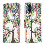 For Samsung Galaxy A05 Colored Drawing Pattern Leather Phone Case(Tree Life)