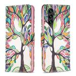 For Samsung Galaxy A05s Colored Drawing Pattern Leather Phone Case(Tree Life)