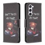 For Samsung Galaxy S24 5G Colored Drawing Pattern Leather Phone Case(Bear)