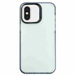 For iPhone XS / X 2 in 1 Frosted TPU Phone Case(Transparent Black)