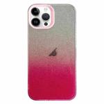 For iPhone 13 Pro Max Double Sided IMD Gradient Glitter PC Phone Case(Pink)