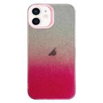 For iPhone 12 Double Sided IMD Gradient Glitter PC Phone Case(Pink)