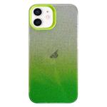 For iPhone 11 Double Sided IMD Gradient Glitter PC Phone Case(Green)